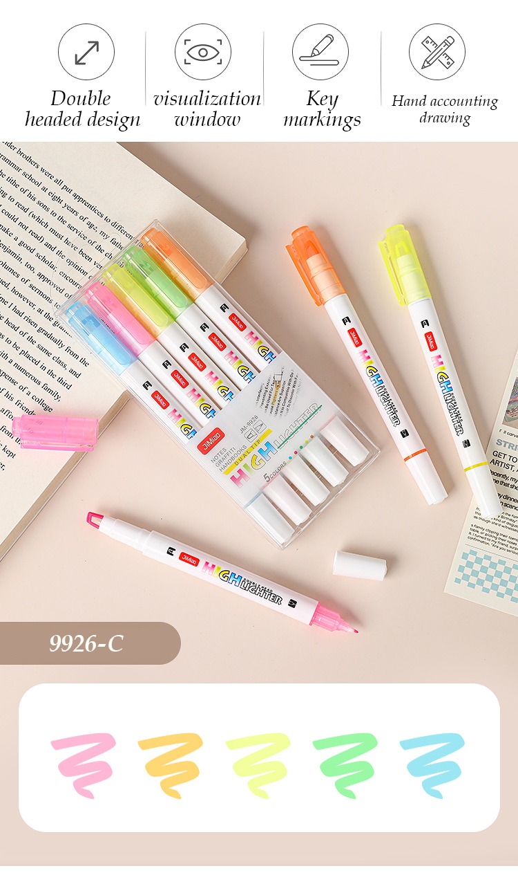 details-5 Pcs Coloring Marker Pen