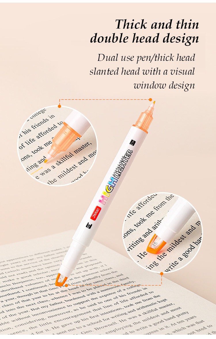 thick and thin double head design-5 Pcs Coloring Marker Pen