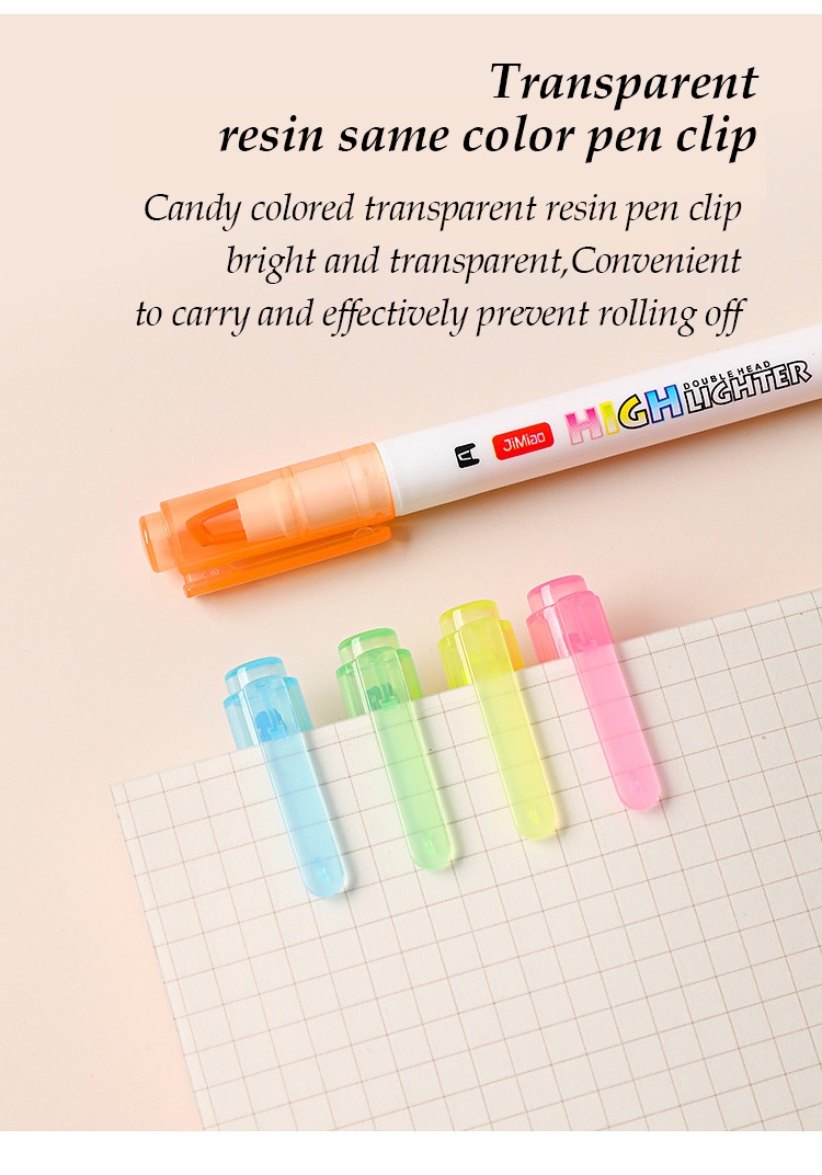 transparent resin same color pen clip-5 Pcs Coloring Marker Pen