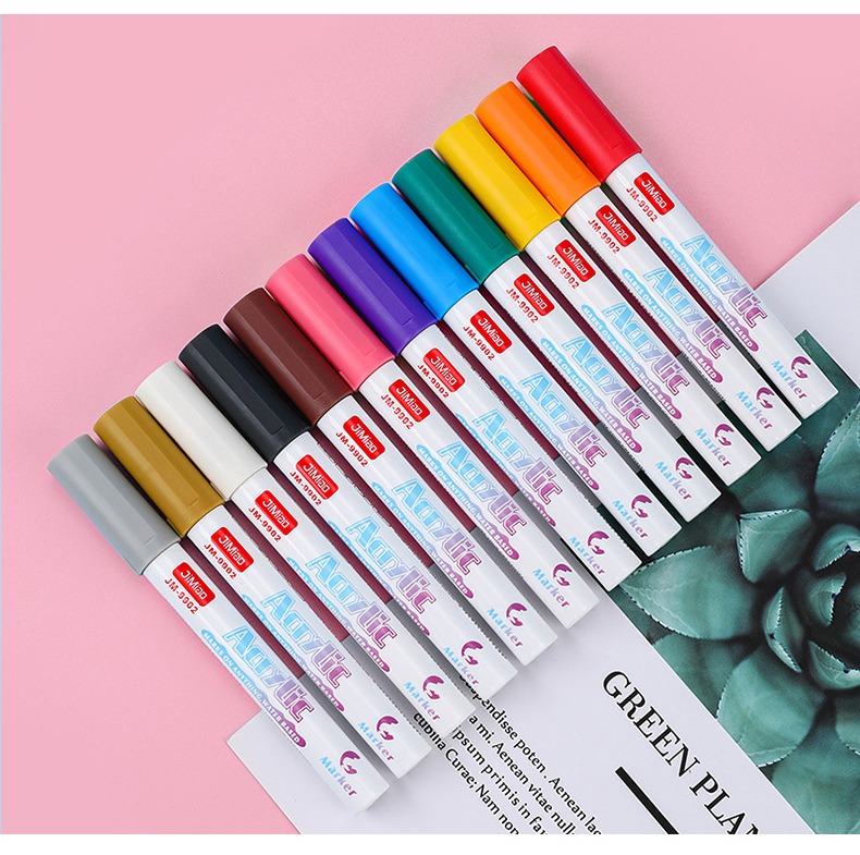 Hand Drawn Ceramic Acrylic Coloring Markers Set