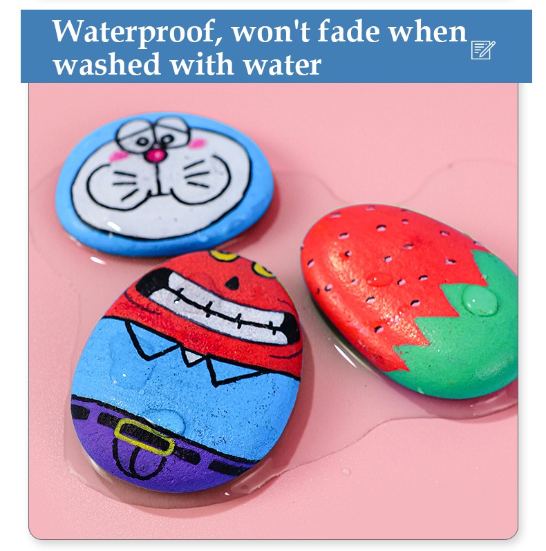 waterproof-Hand Drawn Ceramic Acrylic Coloring Markers Set