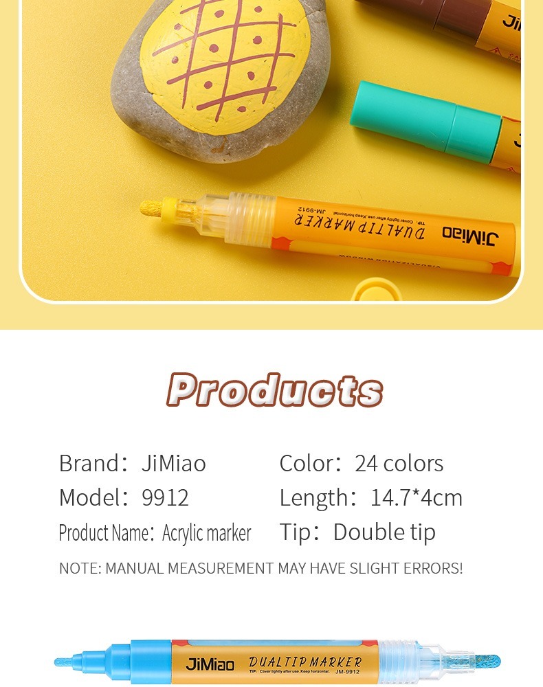 product information-Double-headed Valve Acrylic Paint Markers Pen