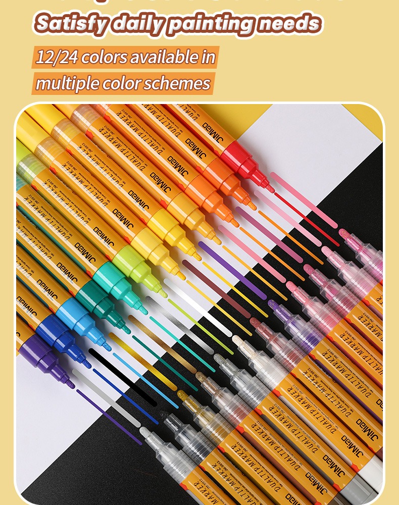 Multiple color -Double-headed Valve Acrylic Paint Markers Pen