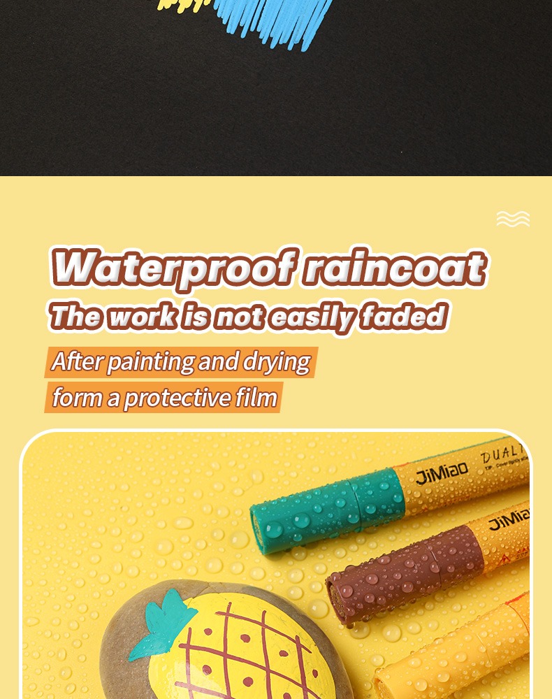 Waterproof raincoat-Double-headed Valve Acrylic Paint Markers Pen