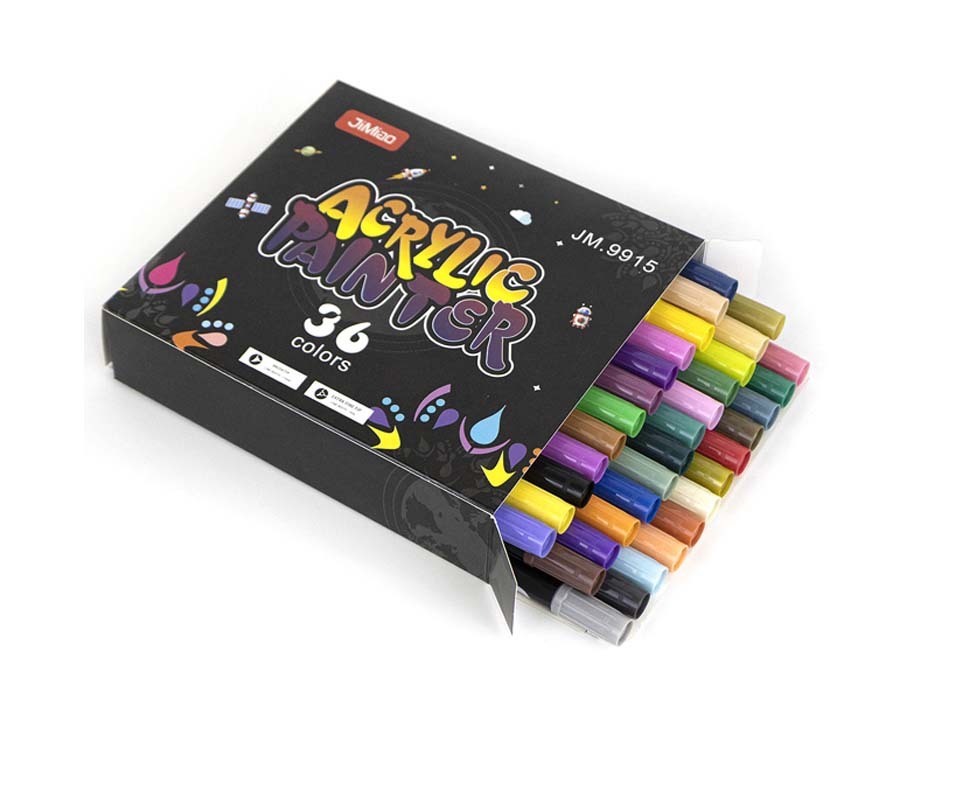 Double Headed Different Color Acrylic Marker Pen-9915 (8)