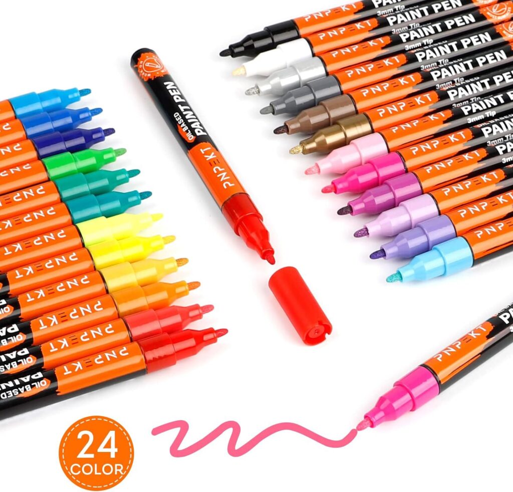 Acrylic marker 24 colors 0.7mm children's art DIY graffiti pen